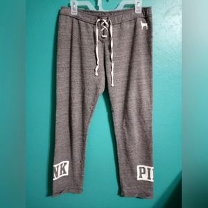 VICTORIAS SECRET PINK GRAY SWEATPANTS MEDIUM